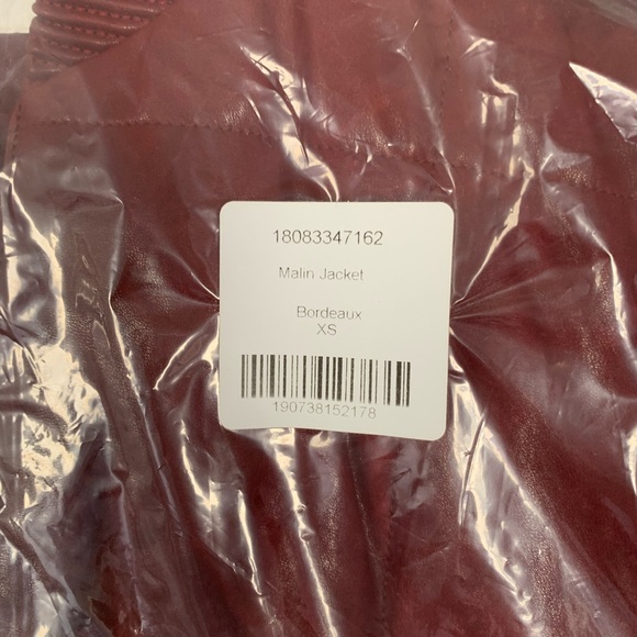 VERONICA BEARD Bordeaux Red Malin Quilted Leather Bomber Jacket - Picture 15 of 15